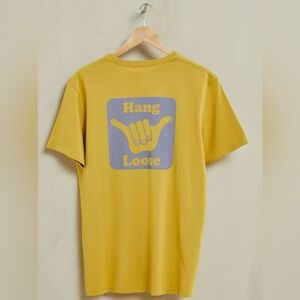 Hang loose organic Peruvian pima cotton unisex small Yellow & New w/tags t-shirt